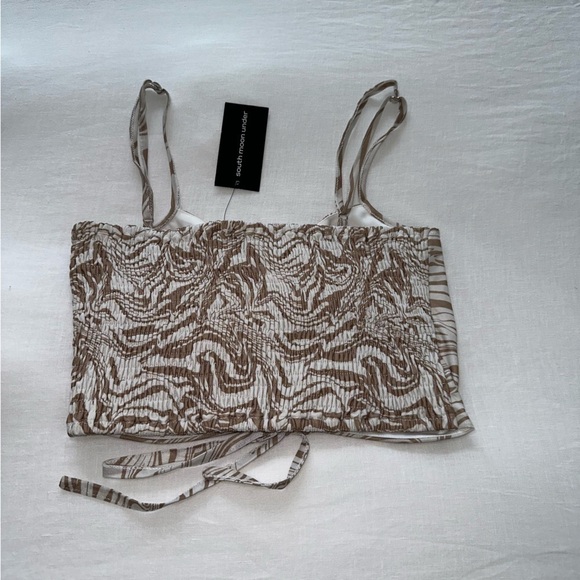 NWT Abbeline Printed Mesh Cinched Tank size small - Picture 5 of 6